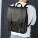 Вместительный мужской городской рюкзак ручной работы арт. 501 из натуральной винтажной кожи коричневого цвета 501_black_crz фото 1 Boorbon