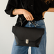 Стильна жіноча сумка незвичайної форми арт. Z003 ручної роботи з натуральної шкіри з легким матовим ефектом чорного кольору z003_black фото 1 Boorbon