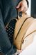 Стильный женский мини-рюкзак ручной работы арт. 519 из натуральной кожи с глянцевым эффектом цвета капучино 519_black_savage фото 7 Boorbon