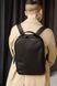 Стильный минималистичный рюкзак арт. Well ручной работы из натуральной полуматовой кожи черного цвета Well_black фото 3 Boorbon