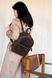 Стильный женский мини-рюкзак ручной работы арт. 519 коричневого цвета из натуральной винтажной кожи 519_black_savage фото 5 Boorbon