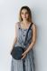 Круглая женская сумка через плечо арт. 630 ручной работы из натуральной винтажной кожи синего цвета 630_haki фото 5 Boorbon