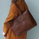 Містка жіноча сумка шоппер арт. 603i коньячного кольору з натуральної напівматової шкіри 603i_black_crzhh фото 1 Boorbon