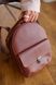 Женский мини-рюкзак ручной работы арт.520 из натуральной кожи с винтажным эффектом коньячного цвета 520_khaki фото 4 Boorbon
