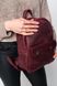 Стильний жіночий міні-рюкзак ручної роботи арт. 519 бордового кольору з натуральної вінтажної шкіри 519_black_savage фото 3 Boorbon