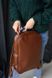Стильный минималистичный рюкзак из арт. Well ручной работы из натуральной полуматовой кожи коньячного цвета Well_khaki_krastt фото 6 Boorbon