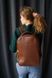 Стильный минималистичный рюкзак из арт. Well ручной работы из натуральной полуматовой кожи коньячного цвета Well_khaki_krastt фото 5 Boorbon