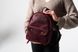 Стильный женский мини-рюкзак ручной работы арт. 519 бордового цвета из натуральной винтажной кожи 519_black_savage фото 4 Boorbon