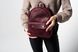 Стильний жіночий міні-рюкзак ручної роботи арт. 519 бордового кольору з натуральної вінтажної шкіри 519_black_savage фото 5 Boorbon