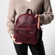 Стильный женский мини-рюкзак ручной работы арт. 519 бордового цвета из натуральной винтажной кожи 519_black_savage фото 1 Boorbon