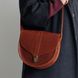 Женская полукруглая сумка через плечо арт. 615 ручной работы из винтажной натуральной кожи коньячного цвета 615_cappucino  Boorbon