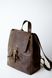 Изящный женский рюкзак ручной работы арт. 521 из натуральной винтажной кожи коричневого цвета 521_brown фото 6 Boorbon