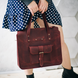 Универсальная женская деловая сумка арт. 604n ручной работы из натуральной винтажной кожи бордового цвета 604n_cognk_krast фото 1 Boorbon