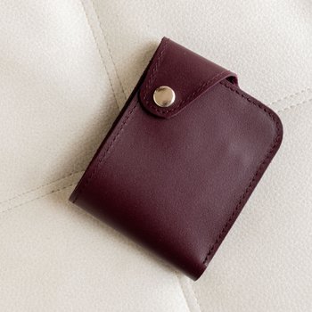 Місткий гаманець ручної роботи арт. 101 бордового кольору з натуральної шкіри 101_bordo Boorbon