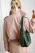 Женская сумка-трапеция арт. 641 из натуральной винтажной кожи зеленого цвета 641_black фото 5 Boorbon