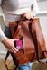 Універсальний жіночий рюкзак ручної роботи арт. 507 з натуральної вінтажної шкіри коньячного кольору 507_brown_crh фото 8 Boorbon