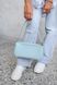 Изящная женская сумка арт. Baguette из натуральной кожи с легким глянцем голубого цвета Baguette_red фото 5 Boorbon