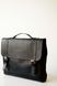 Мужская сумка для документов или ноутбука арт. 617 ручной работы из натуральной винтажной кожи черного цвета 617_blue фото 2 Boorbon