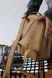 Женский мини-рюкзак ручной работы арт.520 из натуральной кожи с легким глянцевым эффектом цвета капучино 520_khaki фото 8 Boorbon