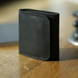 Чоловічий гаманець на кнопці ручної роботи арт. 104 чорного кольору з натуральної вінтажної шкіри 104_black_crazy фото 1 Boorbon