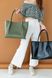 Об'ємна сумка шоппер арт. Sierra L кольору хакі із натуральної шкіри з легким матовим ефектом Sierra_haki фото 6 Boorbon