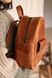 Стильный женский мини-рюкзак ручной работы арт. 519 коньячного цвета из натуральной винтажной кожи 519_black_savage фото 3 Boorbon