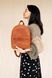 Стильный женский мини-рюкзак ручной работы арт. 519 коньячного цвета из натуральной винтажной кожи 519_black_savage фото 9 Boorbon
