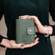Жіночий гаманець ручної роботи арт. 103 зеленого кольору з натуральної вінтажної шкіри 103_bordo_kaizer фото 1 Boorbon