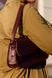 Женская сумка багет арт. 651 ручной работы из бордовой кожи с легким глянцем 651_brd фото 14 Boorbon