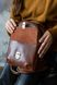 Женский мини-рюкзак ручной работы арт.520 из натуральной кожи с легким матовым эффектом коньячного цвета  520_khaki фото 5 Boorbon