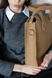 Универсальная женская деловая сумка арт. 604n ручной работы из натуральной кожи с легким глянцевым эффектом цвета капучино 604n_cognk_krast фото 4 Boorbon