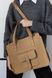 Универсальная женская деловая сумка арт. 604n ручной работы из натуральной кожи с легким глянцевым эффектом цвета капучино 604n_cognk_krast фото 5 Boorbon