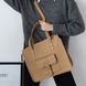 Універсальна жіноча ділова сумка арт. 604n ручної роботи із натуральної шкіри з легким глянцевим ефектом кольору капучино 604n_cognk_krast фото 1 Boorbon