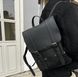 Місткий чоловічий міський рюкзак ручної роботи арт. 501 з натуральної напівматової шкіри чорногокольору 501_black_crz фото 1 Boorbon