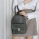 Женский мини-рюкзак ручной работы арт.520 из натуральной винтажной кожи серого цвета 520_khaki фото 1 Boorbon