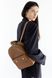 Стильный женский мини-рюкзак ручной работы арт. 519 коньячного цвета из натуральной кожи с легким матовым эффектом 519_black_savage фото 14 Boorbon