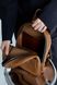 Стильный женский мини-рюкзак ручной работы арт. 519 коньячного цвета из натуральной кожи с легким матовым эффектом 519_black_savage фото 11 Boorbon