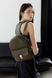 Женский мини-рюкзак ручной работы арт.520 из натуральной кожи с легким матовым эффектом цвета хаки 520_khaki фото 7 Boorbon