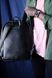 Класичний чоловічий рюкзак в мінімалістичному стилі арт. Klerk ручної роботи з натуральної фактурної шкіри чорного кольору Klerk_black фото 5 Boorbon
