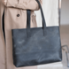Вместительная женская сумка шоппер арт. 603i темно-серого цвета из натуральной винтажной кожи 603i_black_crzhh фото 1 Boorbon