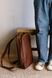 Стильный минималистичный рюкзак арт. Well ручной работы из натуральной винтажной кожи коньячного цвета Well_black фото 10 Boorbon
