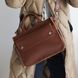 Зручна і стильна жіноча сумка арт. 639 ручної роботи з натуральної напівматової шкіри коньячного кольору  639_bordo фото 1 Boorbon