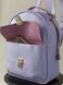 Женский мини-рюкзак ручной работы арт.520 из натуральной кожи с легким глянцевым эффектом лавандового цвета 520_khaki фото 8 Boorbon