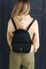 Женский мини-рюкзак ручной работы арт.520 из натуральной кожи с легким матовым эффектом черного цвета 520_khaki фото 4 Boorbon