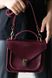 Женская деловая миниатюрная сумка арт. 640mini ручной работы из винтажной натуральной кожи бордового цвета 640mini_brown фото 7 Boorbon
