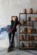 Женская деловая миниатюрная сумка арт. 640mini ручной работы из винтажной натуральной кожи бордового цвета 640mini_brown фото 2 Boorbon