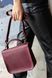 Жіноча ділова мініатюрна сумка арт. 640 mini ручної роботи з вінтажної натуральної шкіри бордового кольору 640mini_brown фото 8 Boorbon
