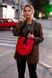Женская сумка через плечо ручной работы арт. Z005 из натуральной кожи с эффектом легкого глянца красного цвета z005_red фото 4 Boorbon