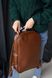 Стильный минималистичный рюкзак из арт. Well ручной работы из натуральной полуматовой кожи коньячного цвета