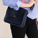 Мінімалістична жіноча сумка через плече арт. 609b з натуральної вінтажної шкіри синього кольору 609b_bordo фото 1 Boorbon